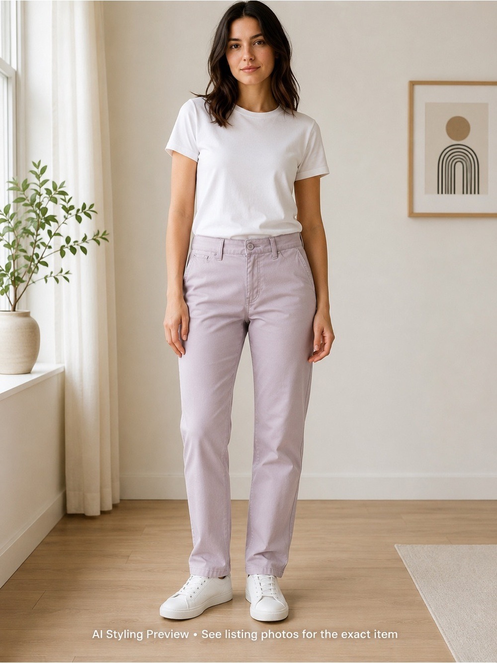 Vans 33W Soft Dusty Lilac Straight Leg Chino Pants 31” Inseam